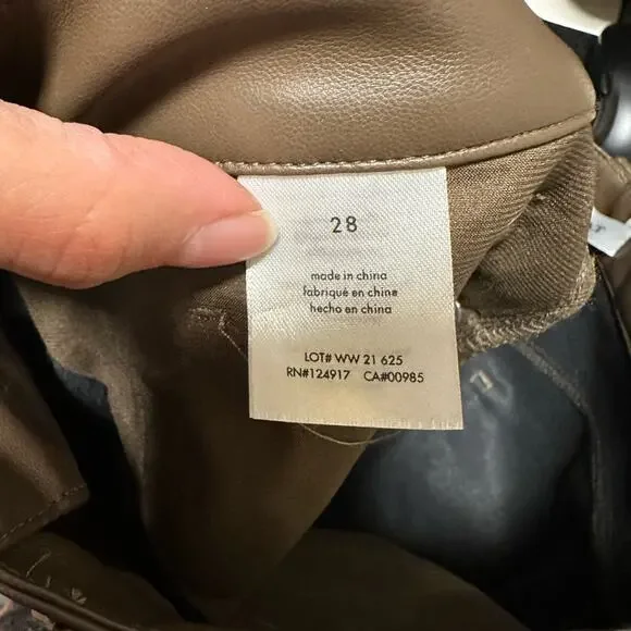 WeWoreWhat Vegan Leather Flare Pant Size 28